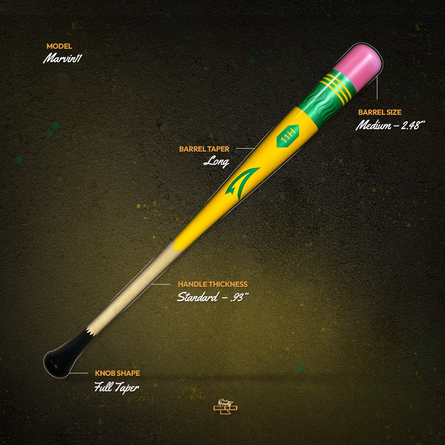 Yellow Pencil Bat MARVIN11