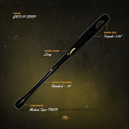 Black GRT7 Puck Torpedo Prime Maple Baseball Bat