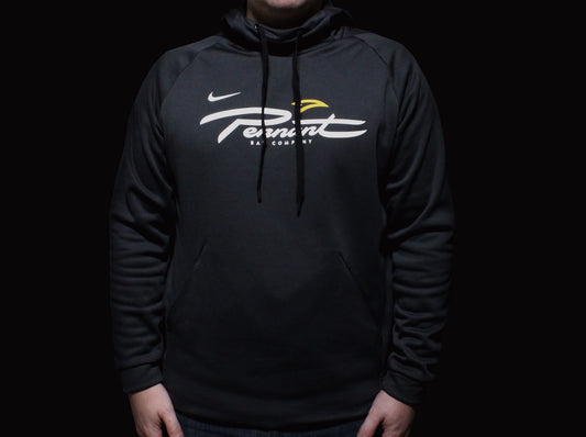 Pennant Bat Company Hoodie Anthracite Gray on a model